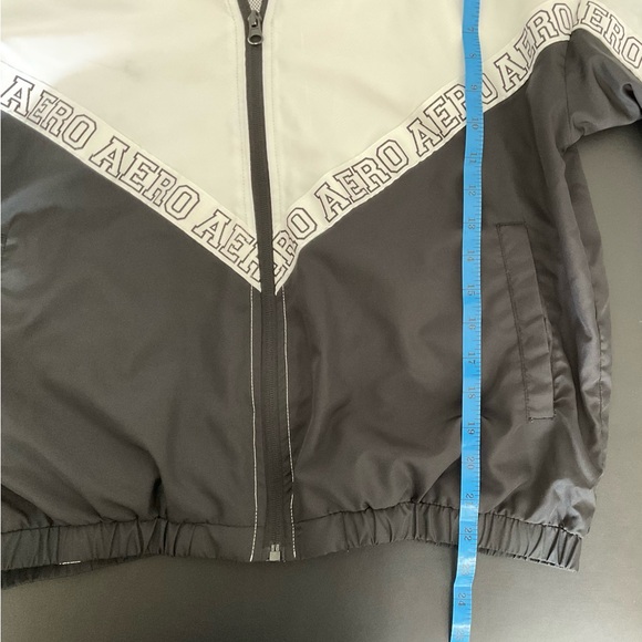 Aeropostale Black and White Windbreaker Jacket - Picture 4 of 5